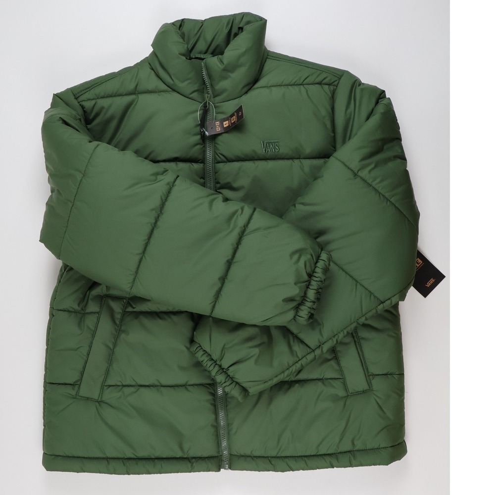 Vans Puffer Jacket MTE Woodside Green Solid Small NWT
